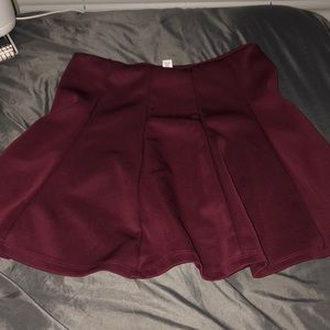 burgundy skirt